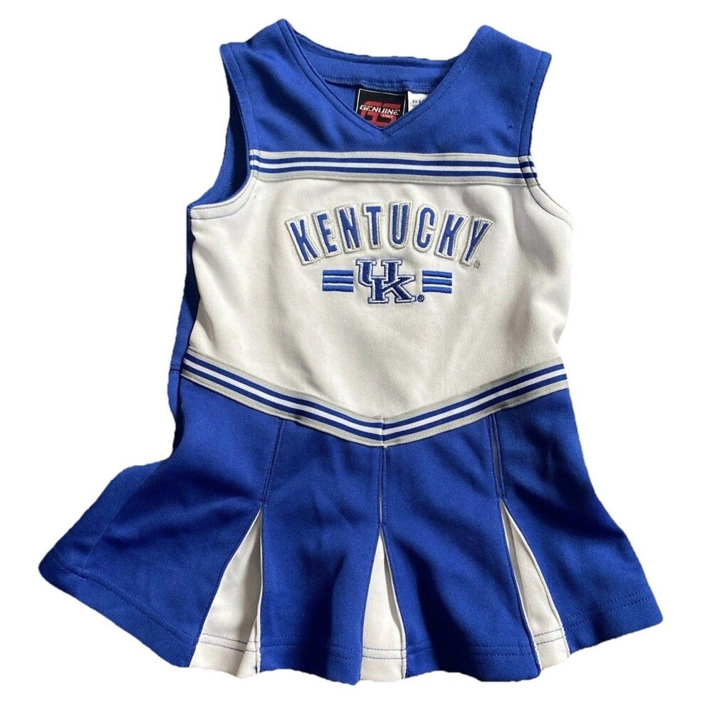 University Of Kentucky Football Cheerleader Dress Outfit Girls 3T UK Blue White